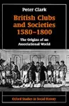 British Clubs and Societies 1580-1800 cover