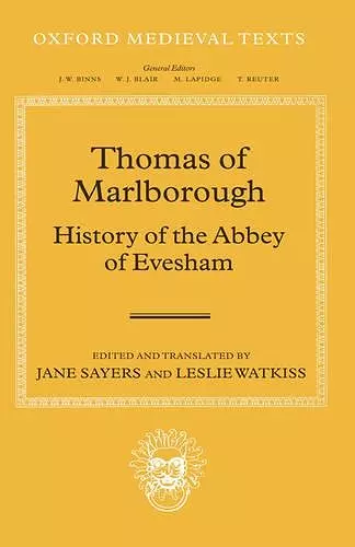 Thomas of Marlborough: History of the Abbey of Evesham cover