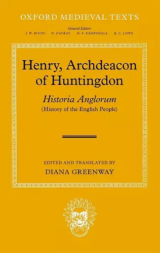 Henry, Archdeacon of Huntingdon: Historia Anglorum cover