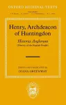 Henry, Archdeacon of Huntingdon: Historia Anglorum cover