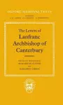 The Letters of Lanfranc, Archbishop of Canterbury cover