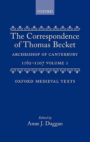 The Correspondence of Thomas Becket, Archbishop of Canterbury 1162-1170 cover