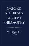 Oxford Studies in Ancient Philosophy: Volume XII: 1994 cover