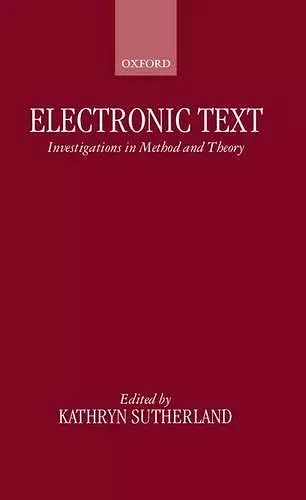 Electronic Text cover