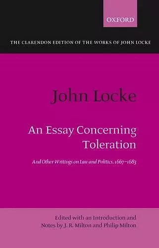 John Locke: An Essay concerning Toleration cover