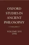 Oxford Studies in Ancient Philosophy: Volume XVI, 1998 cover