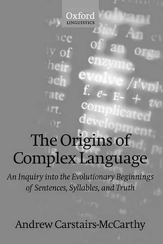 The Origins of Complex Language cover