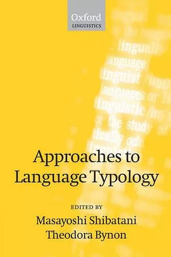 Approaches to Language Typology cover