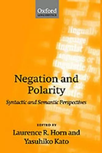 Negation and Polarity cover