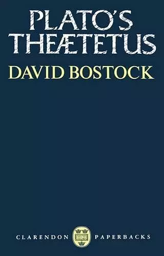 Plato's Theaetetus cover