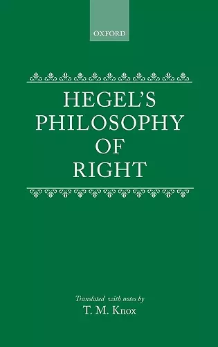 Hegel's Philosophy of right cover