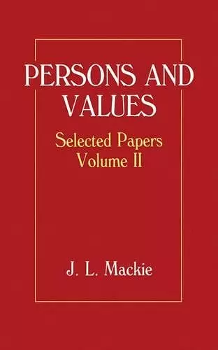 Selected Papers: Volume II: Persons and Values cover