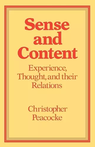 Sense and Content cover