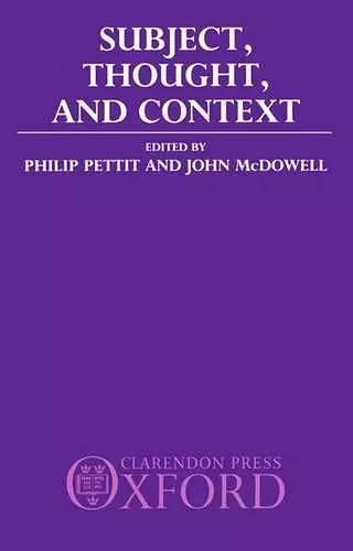 Subject, Thought, and Context cover