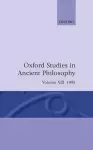 Oxford Studies in Ancient Philosophy: Volume XIII: 1995 cover