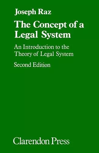 The Concept of a Legal System cover