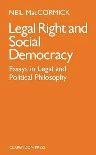 Legal Right and Social Democracy cover