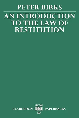 An Introduction to the Law of Restitution cover