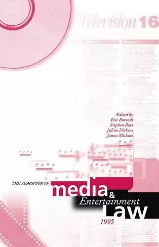 The Yearbook of Media and Entertainment Law: Volume 1, 1995 cover