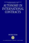 Autonomy in International Contracts cover