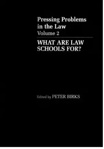 What are Law Schools For? cover