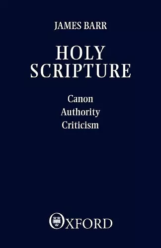 Holy Scripture cover