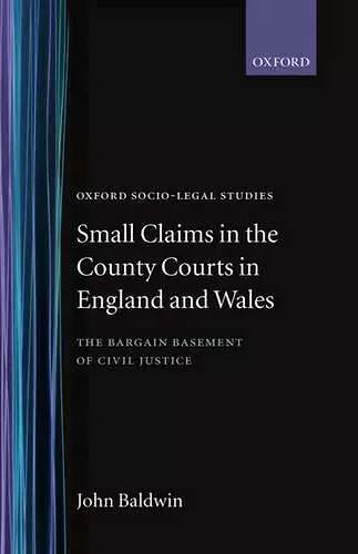 Small Claims in the County Courts in England and Wales cover