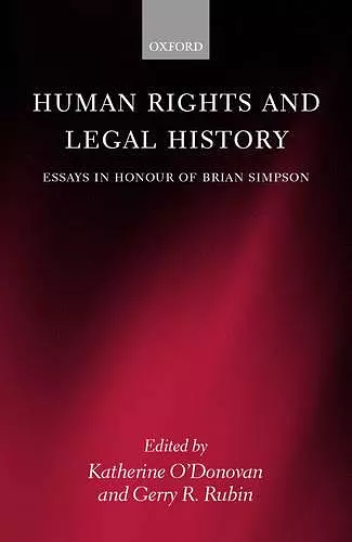 Human Rights and Legal History cover