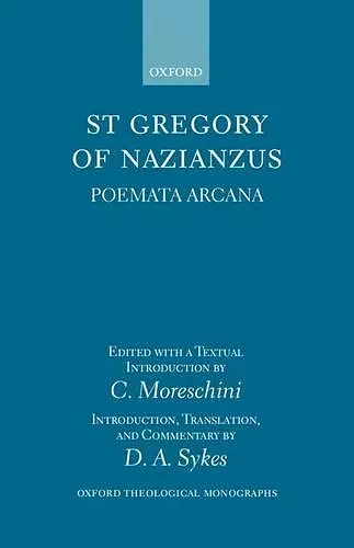 Gregory of Nazianzus: Poemata Arcana cover