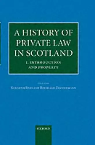 A History of Private Law in Scotland cover