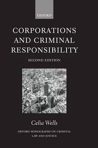 Corporations and Criminal Responsibility cover