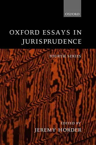 Oxford Essays in Jurisprudence: Fourth Series cover