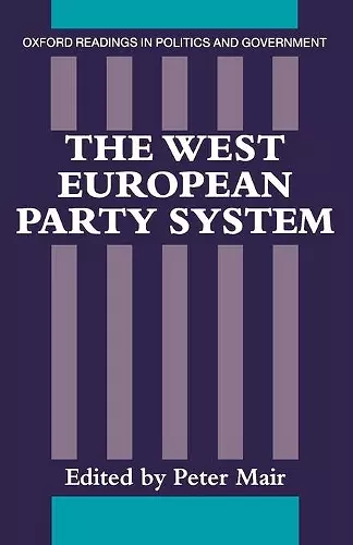 The West European Party System cover