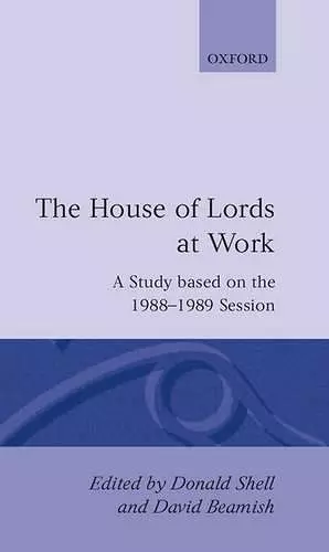 The House of Lords at Work cover