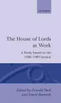 The House of Lords at Work cover