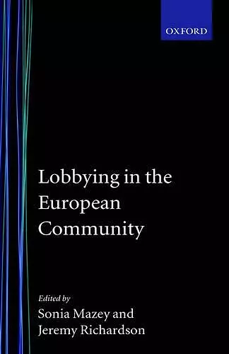 Lobbying in the European Community cover