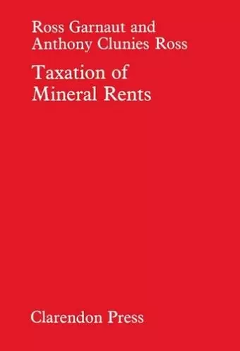 Taxation of Mineral Rents cover