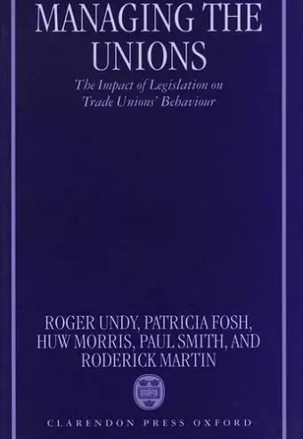 Managing the Unions cover