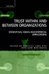 Trust Within and Between Organizations cover