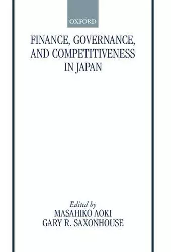 Finance, Governance, and Competitiveness in Japan cover