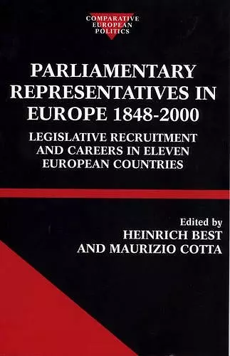 Parliamentary Representatives in Europe 1848-2000 cover