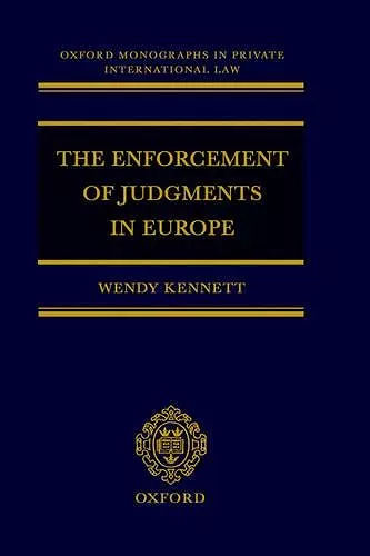 The Enforcement of Judgments in Europe cover