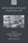 Rethinking English Homicide Law cover
