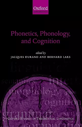 Phonetics, Phonology, and Cognition cover