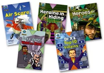 Project X Origins: Brown Book Band, Oxford Level 11: Heroes and Villains: Mixed Pack of 5 cover