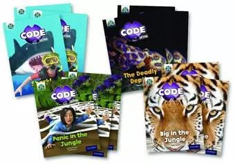 Project X CODE Extra: Green Book Band, Oxford Level 5: Jungle Trail and Shark Dive, Class pack of 12 cover