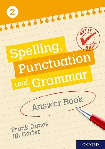 Get It Right: KS3; 11-14: Spelling, Punctuation and Grammar Answer Book 2 cover