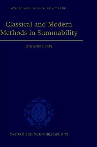 Classical and Modern Methods in Summability cover
