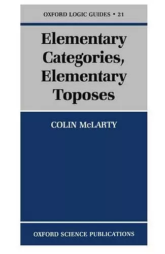 Elementary Categories, Elementary Toposes cover