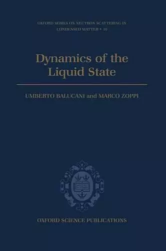 Dynamics of the Liquid State cover